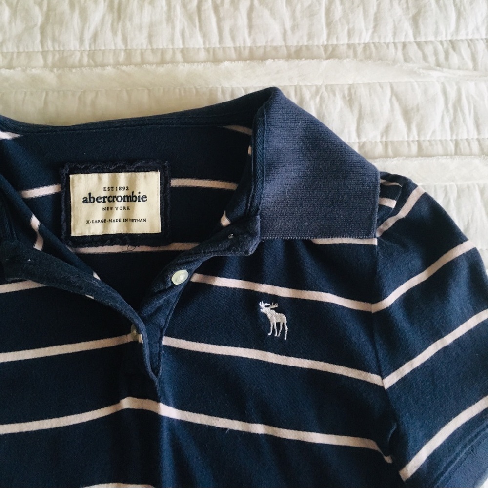 abercrombie Kids Navy and Pink Polo 5/$25